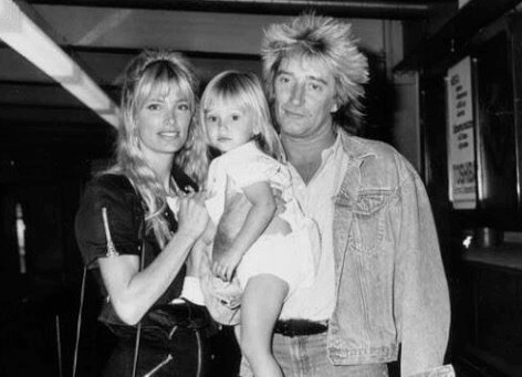 Kelly with Rod Stewart and their daughter Ruby Stewart